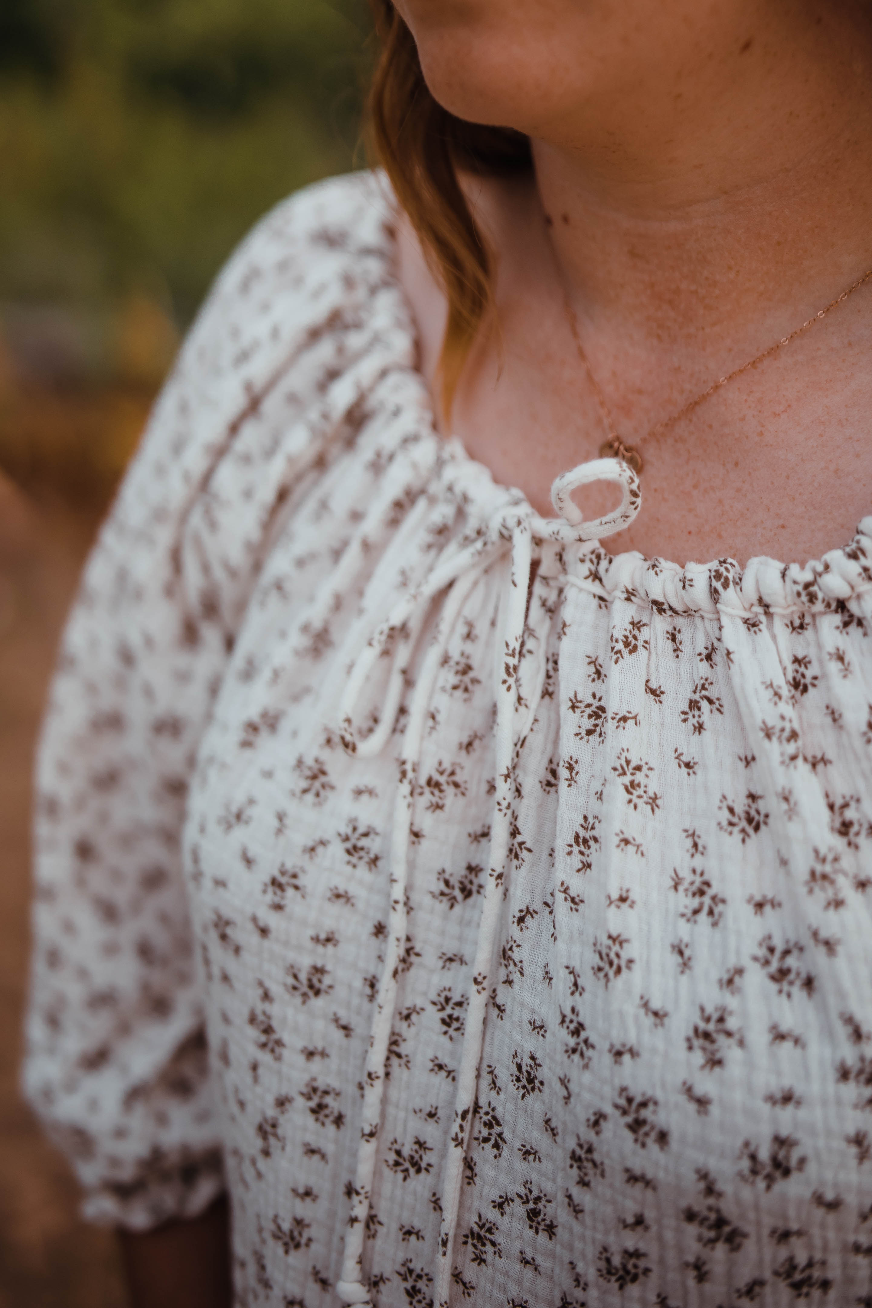 Katelyn dress--brown floral