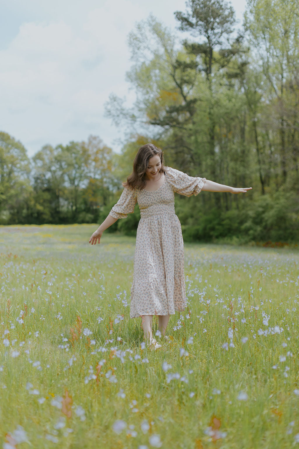 Elizabeth Dress--Cream