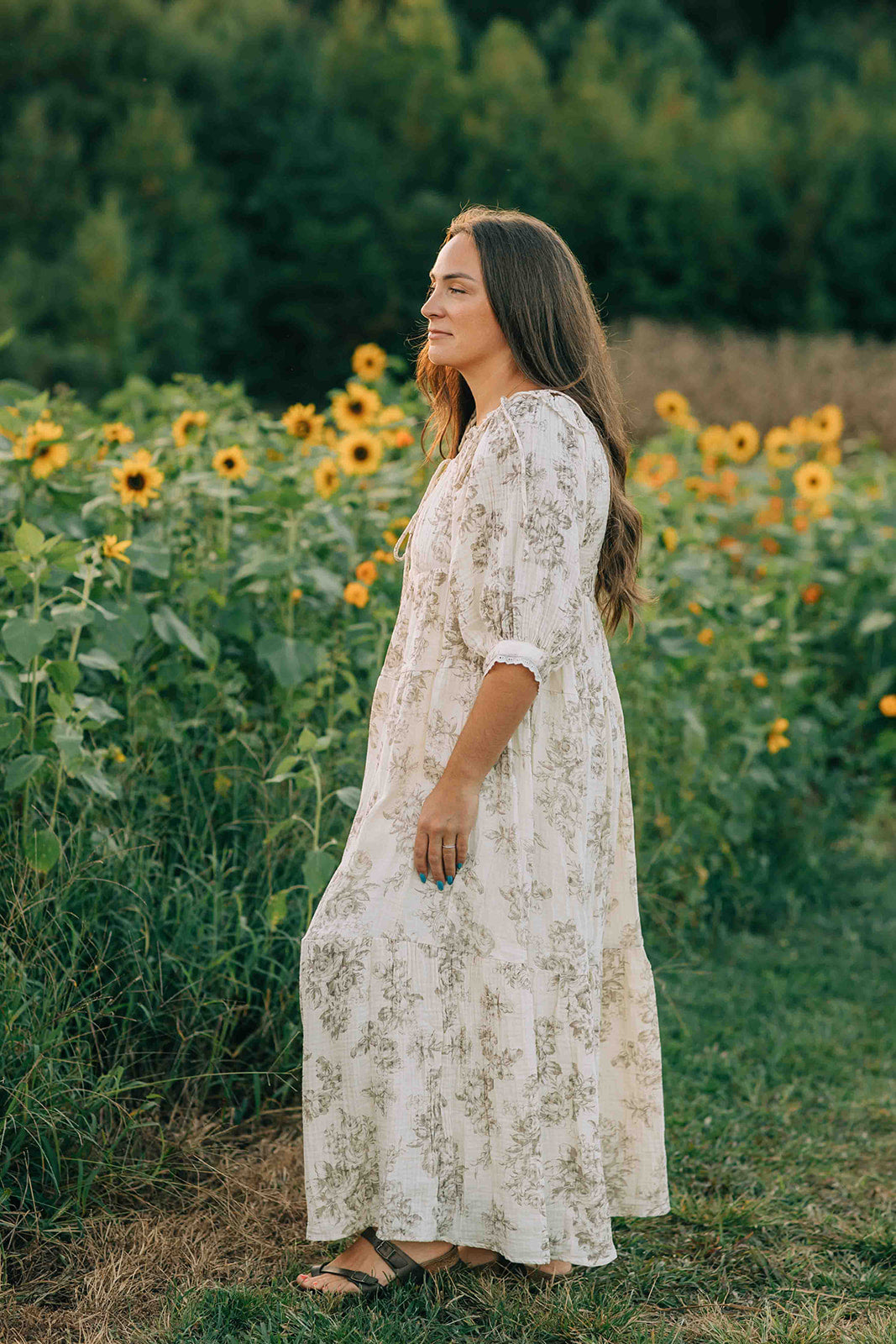Mabel Dress--Brown Floral Mabel Dress--Brown Floral