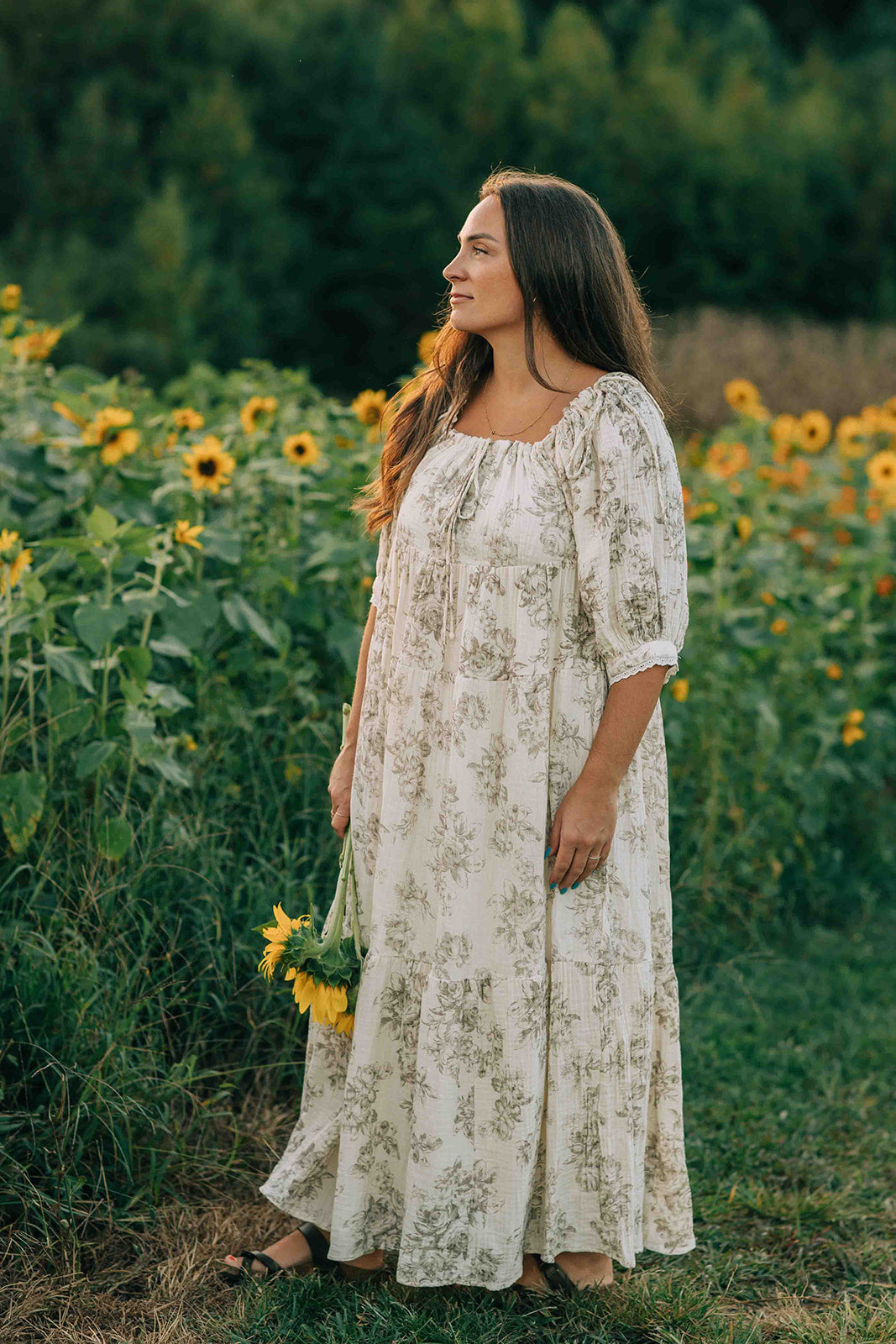 Mabel Dress--Brown Floral