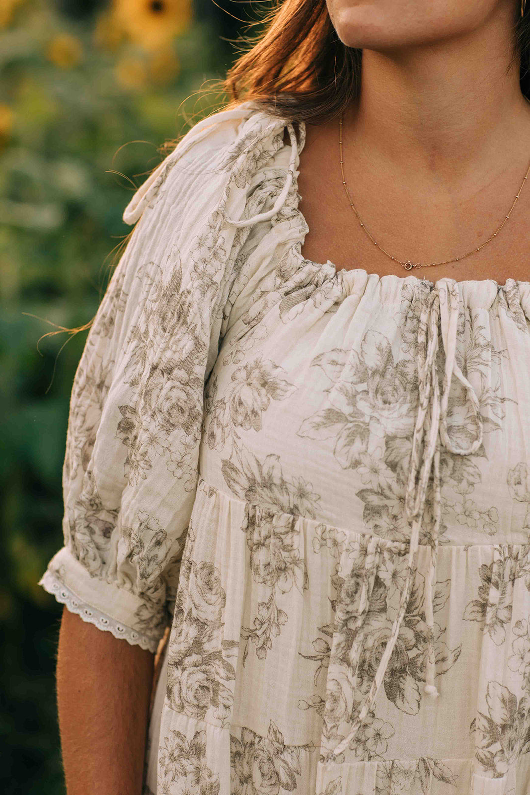 Mabel Dress--Brown Floral