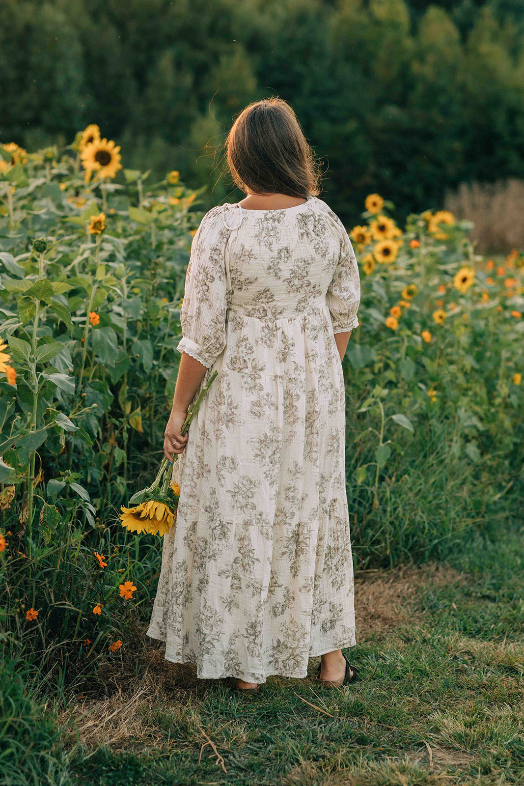 Mabel Dress--Brown Floral