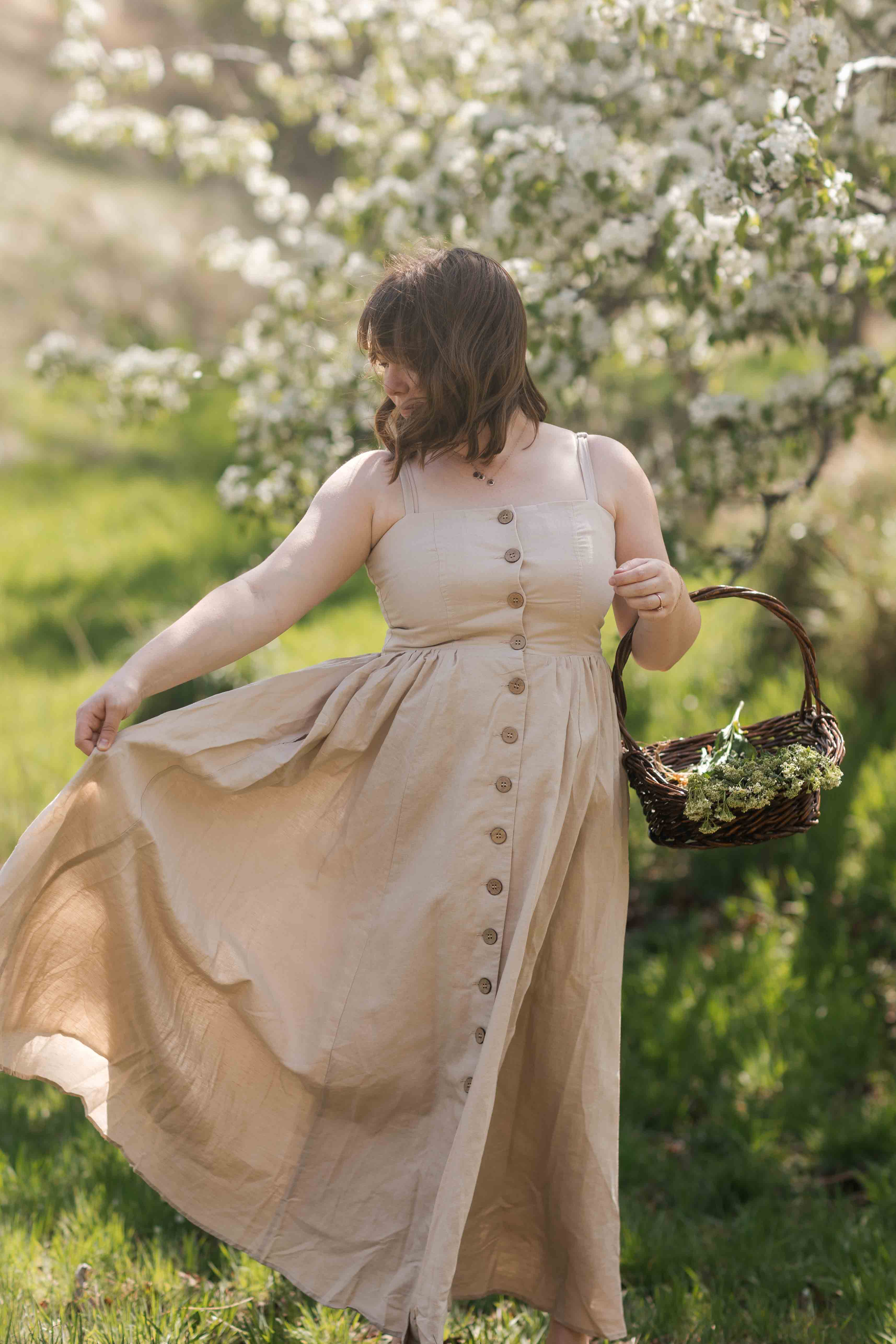 Nellie dress--beige