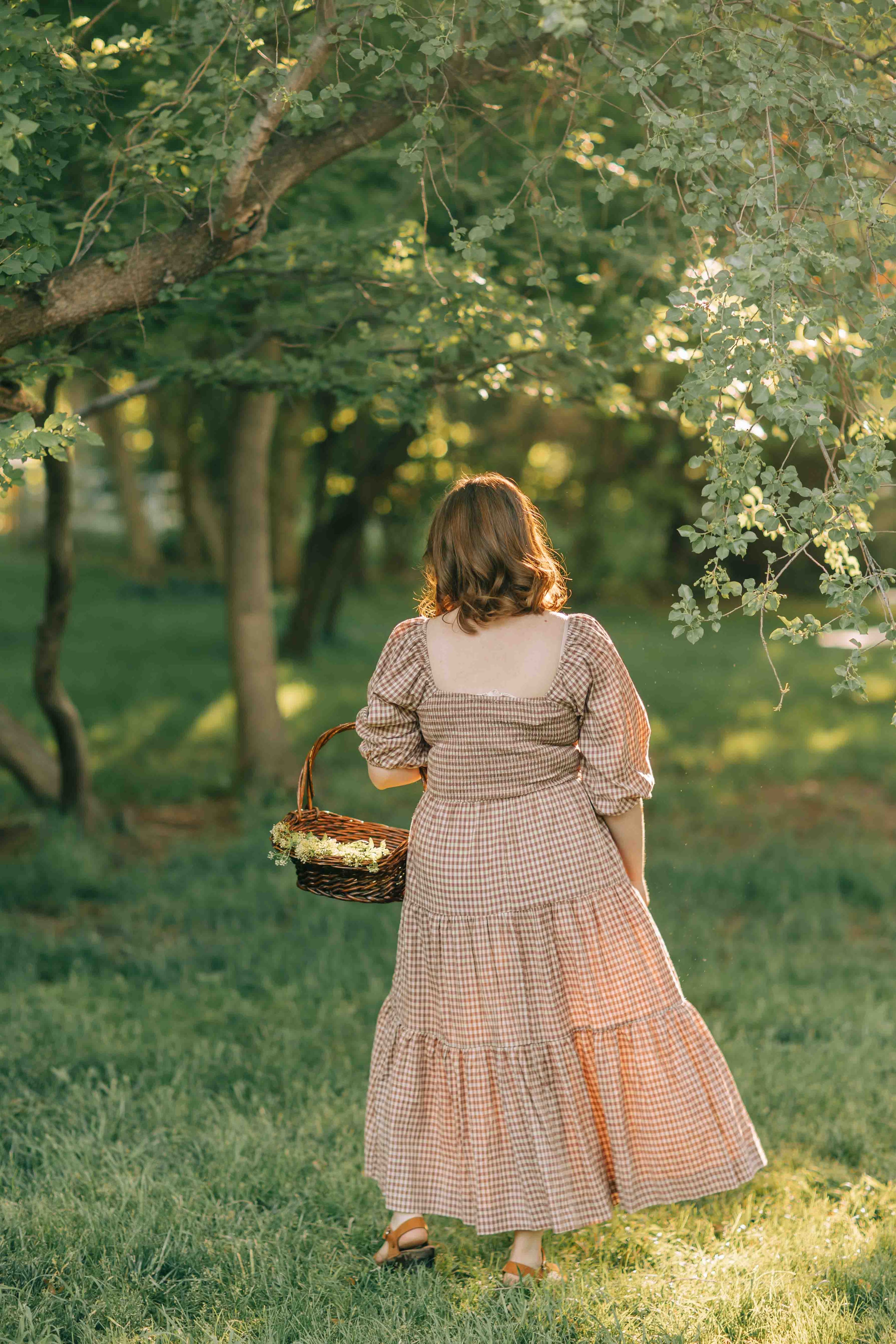Felicity Dress--Rosewood Gingham