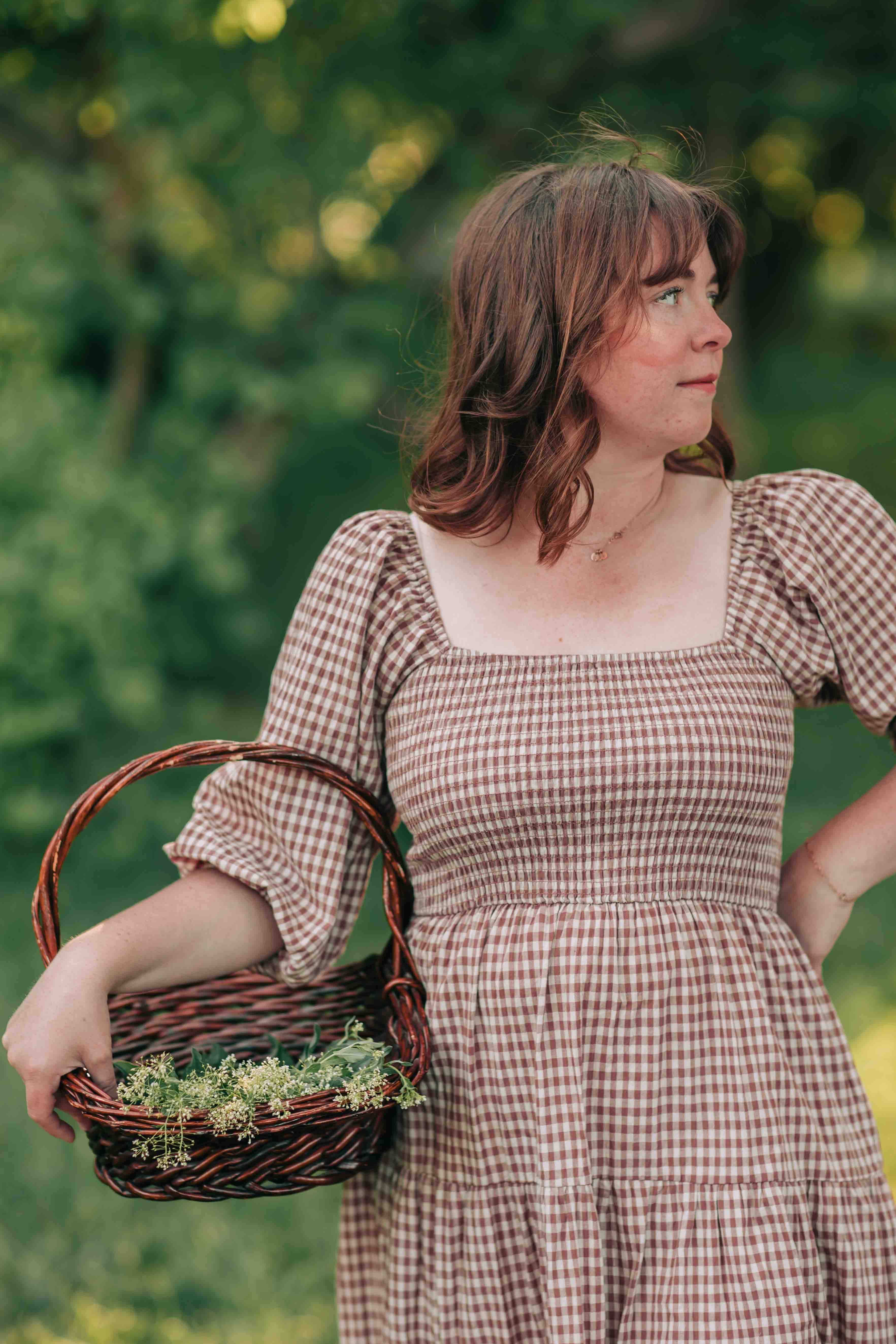 Felicity Dress--Rosewood Gingham