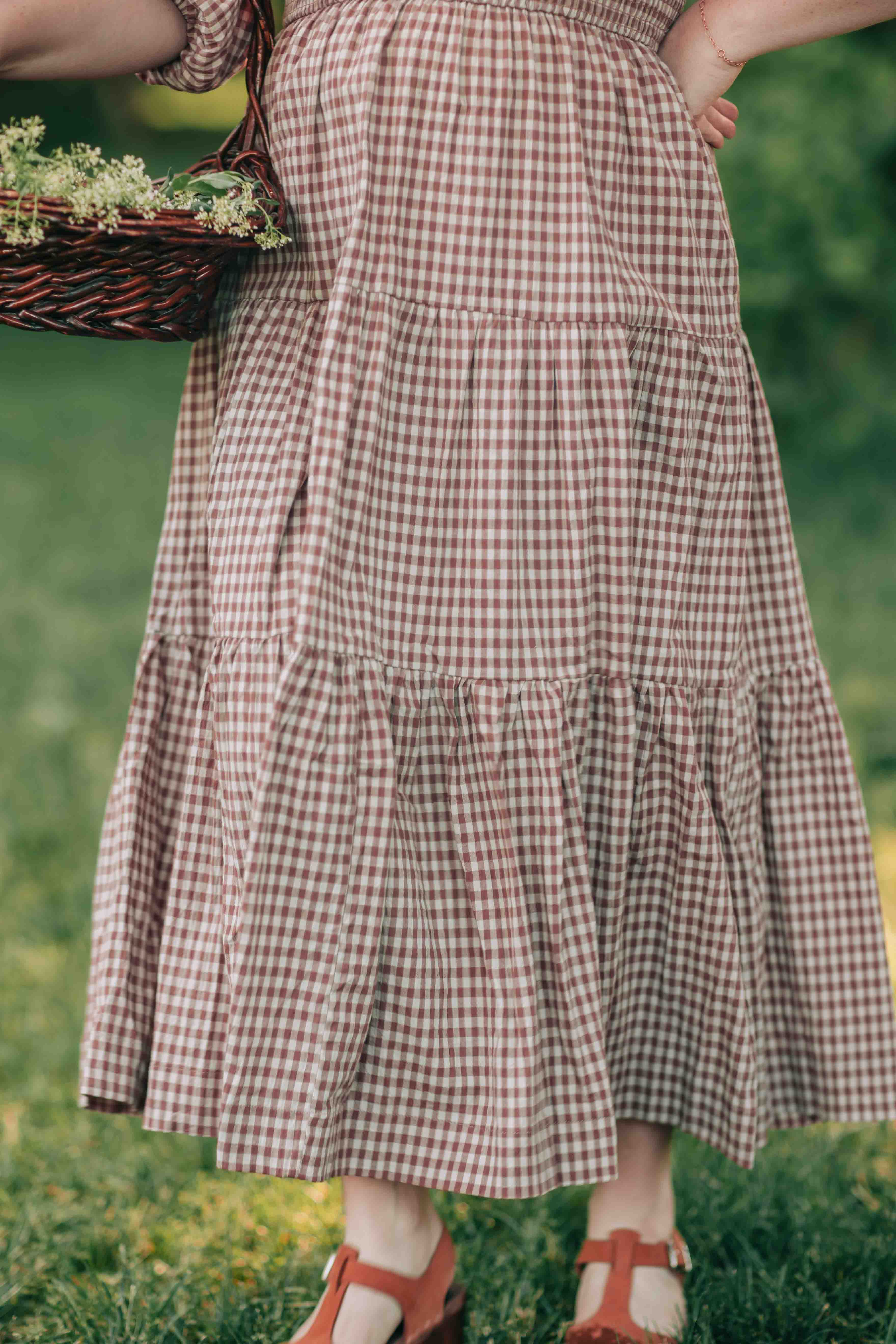 Felicity Dress--Rosewood Gingham