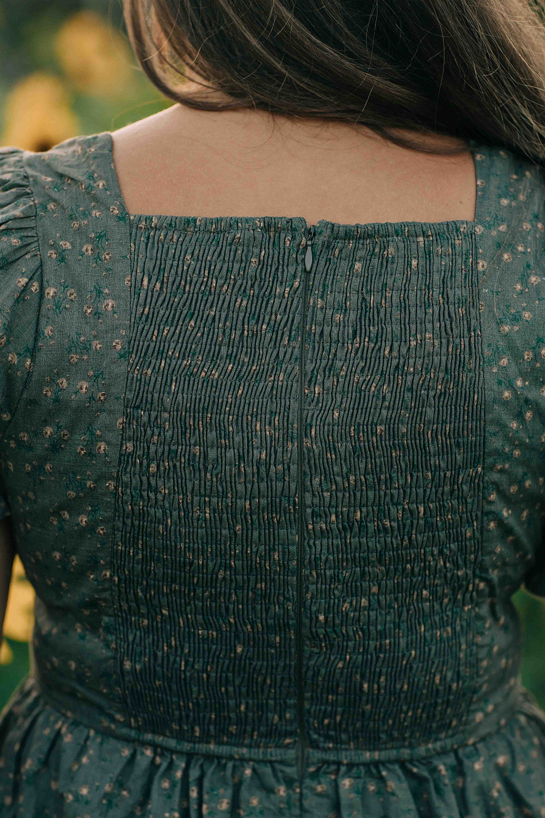 Anya Dress -- Charcoal floral