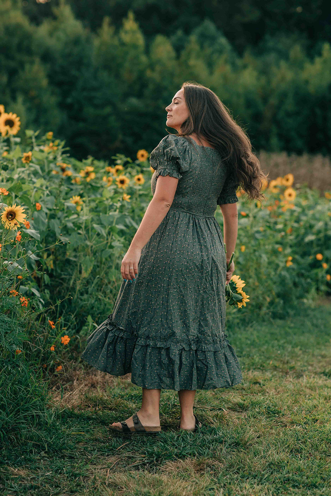 Anya Dress -- Charcoal floral Anya Dress -- Charcoal floral