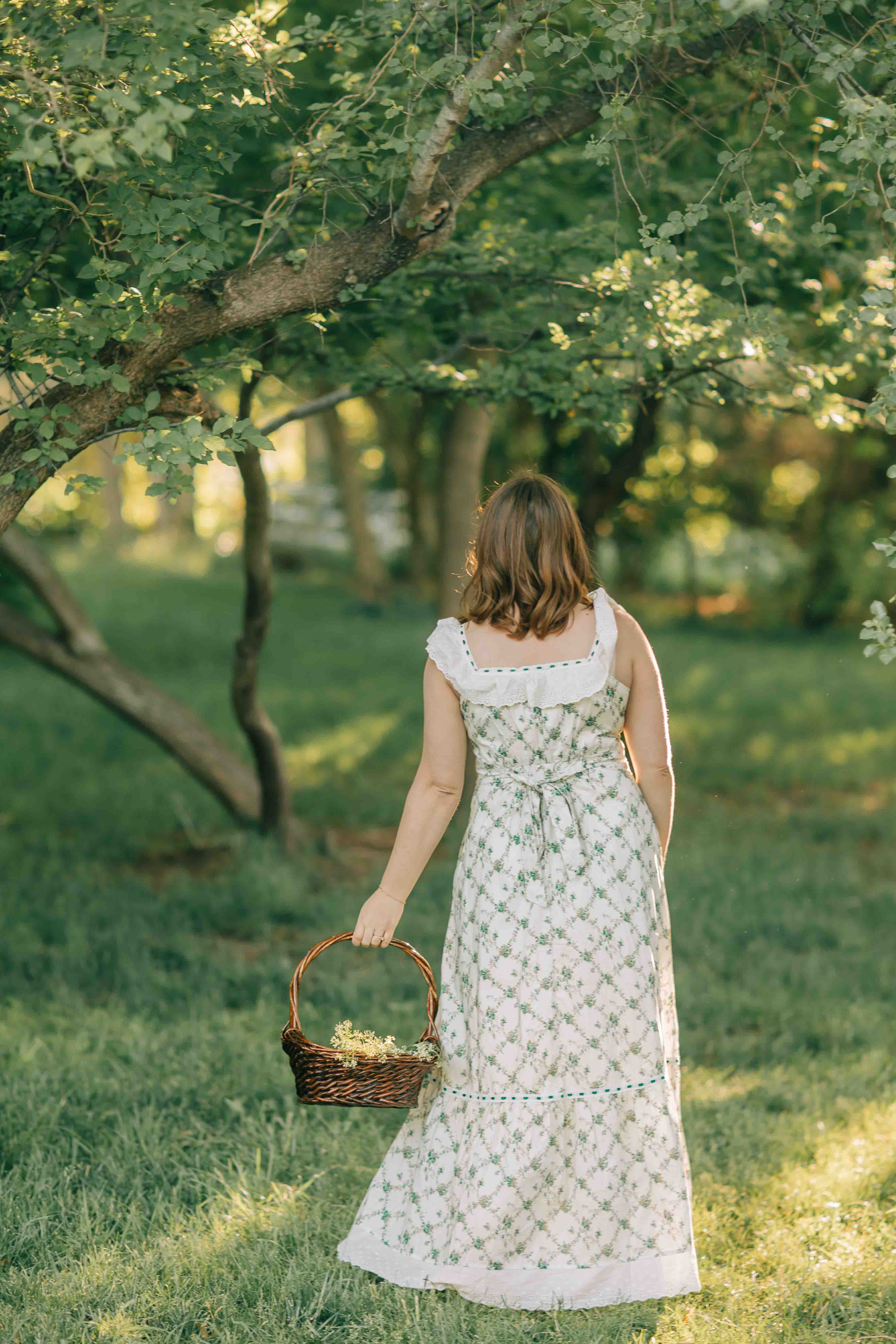 Claire Dress--Green Floral