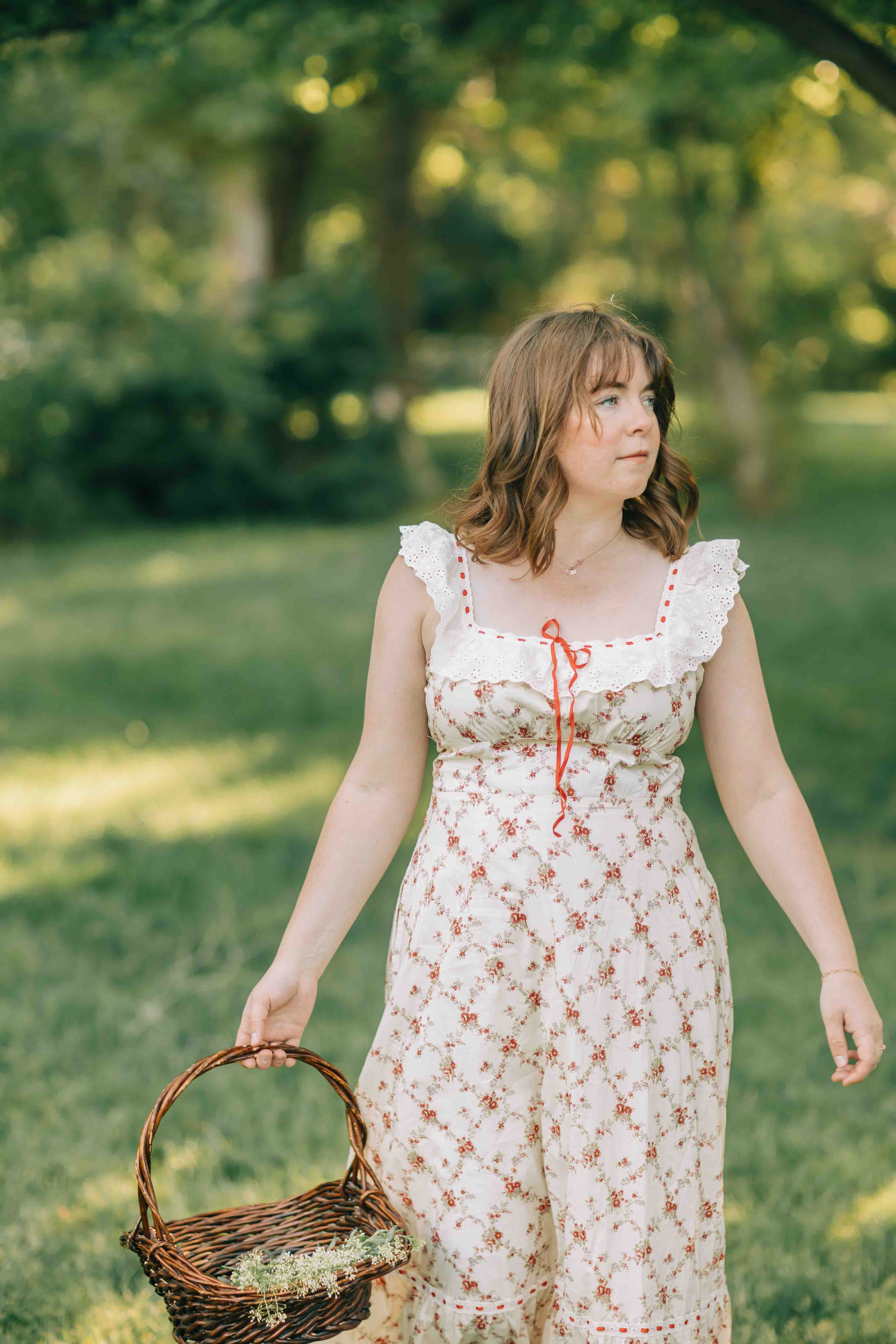 Claire Dress--Red Floral
