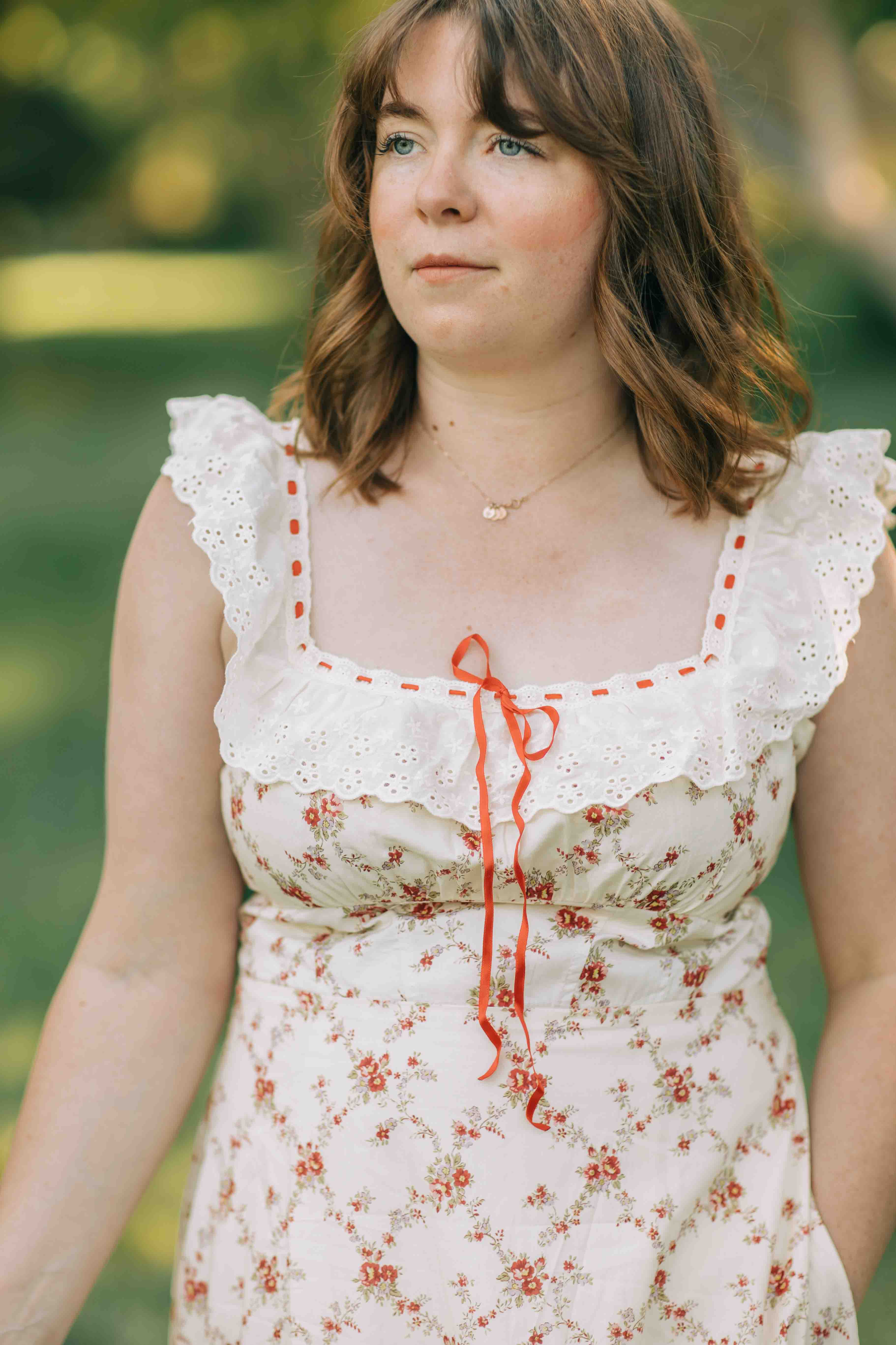 Claire Dress--Red Floral