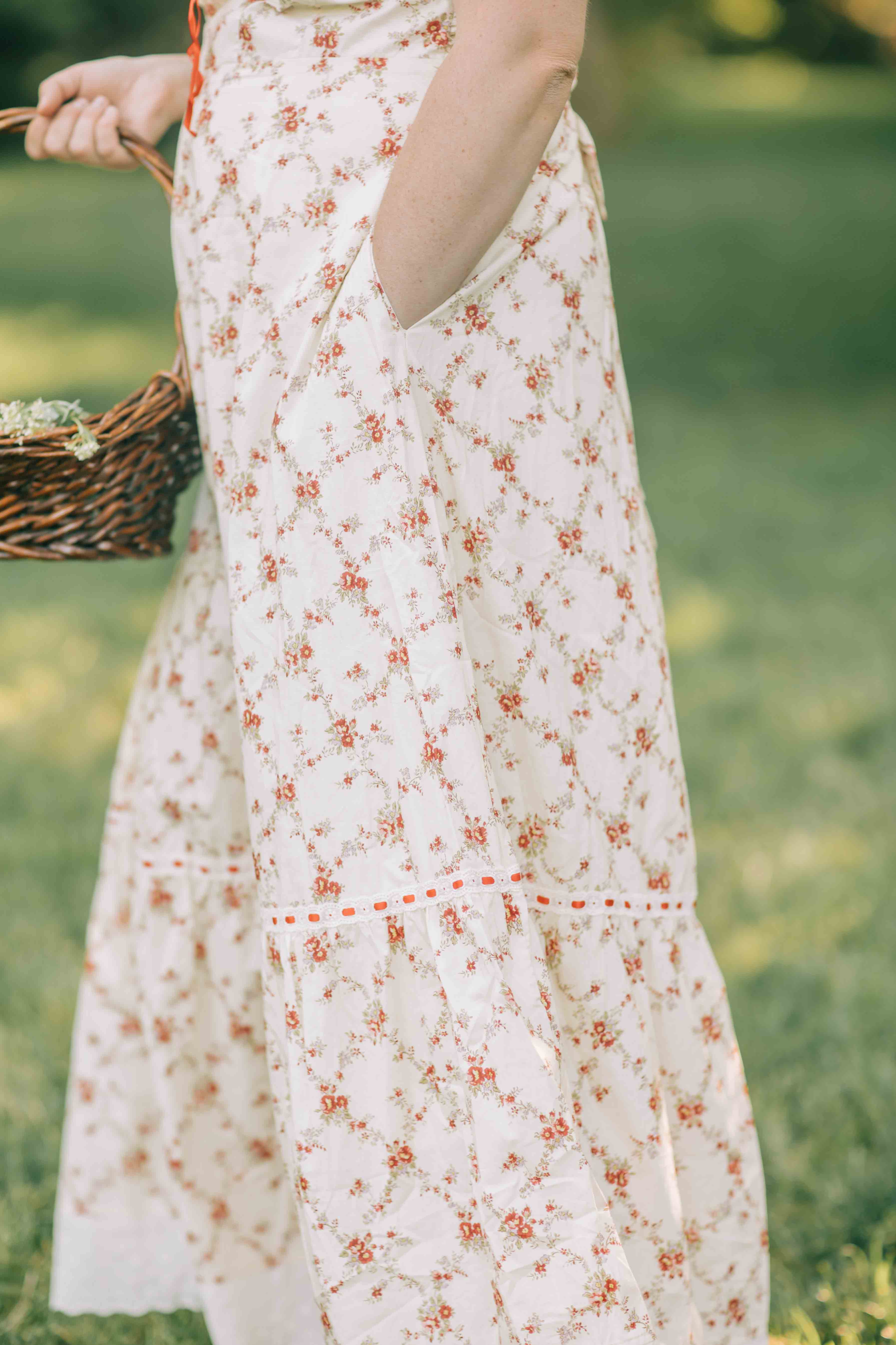 Claire Dress--Red Floral
