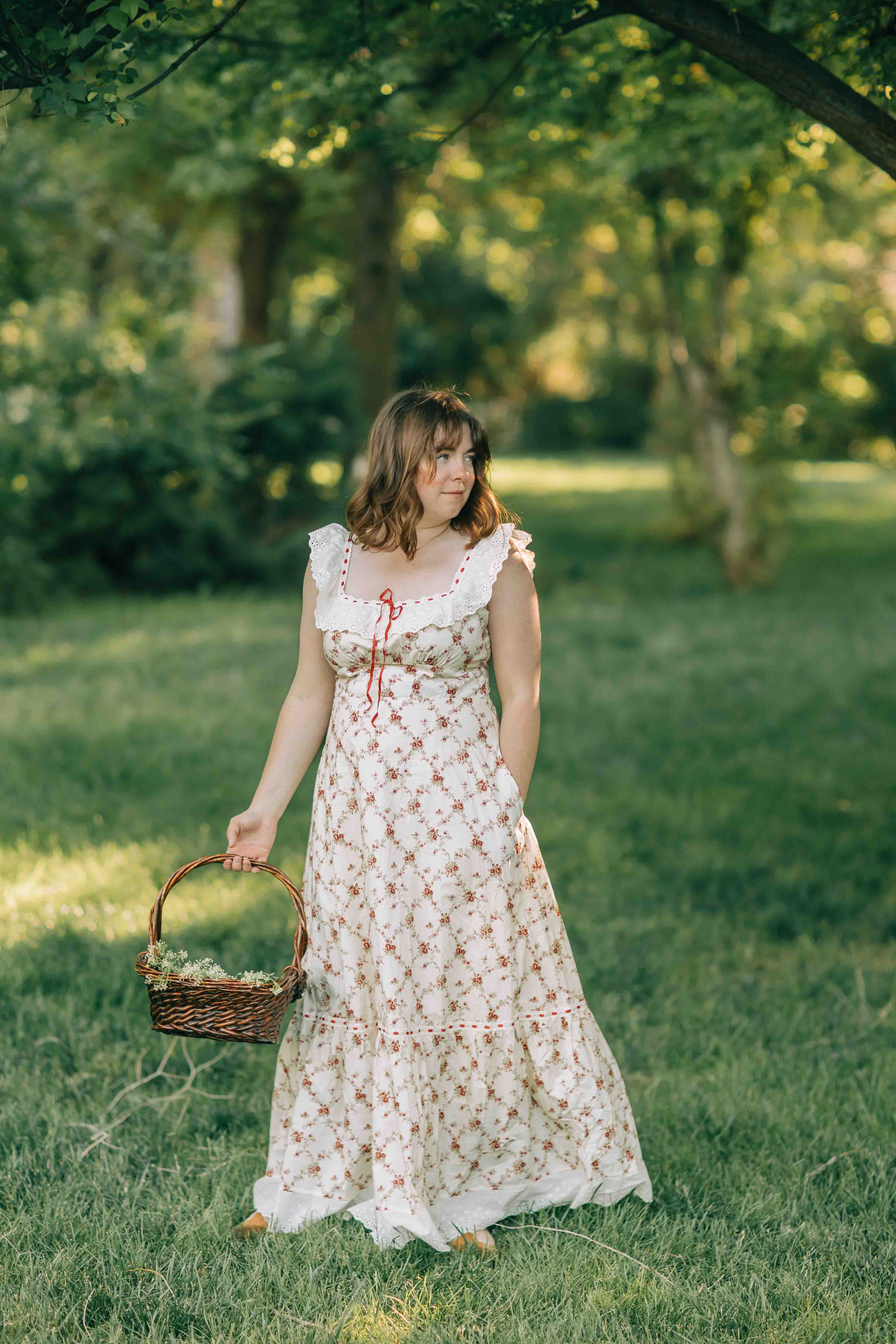 Claire Dress--Red Floral
