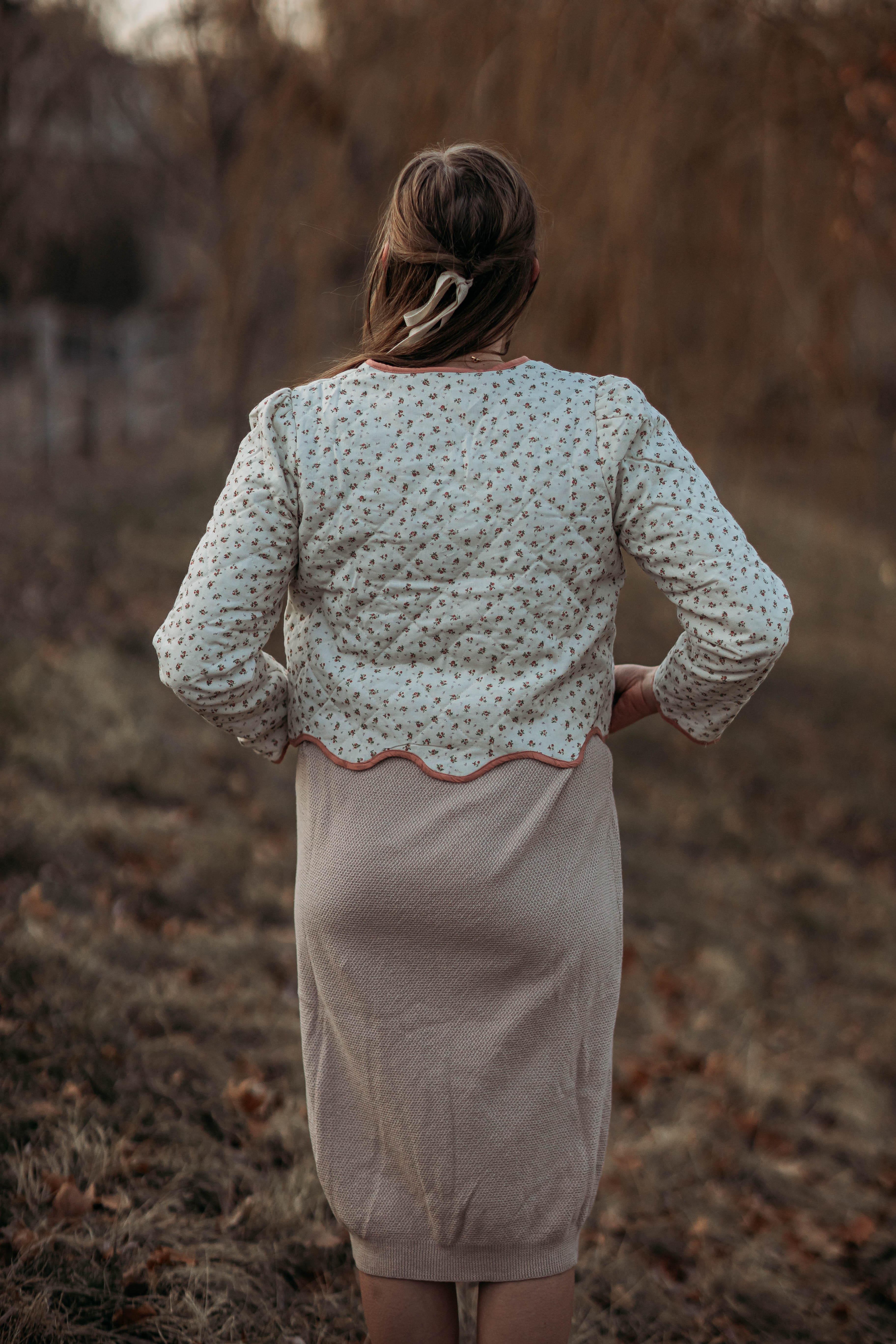 Janelle jacket--pink floral