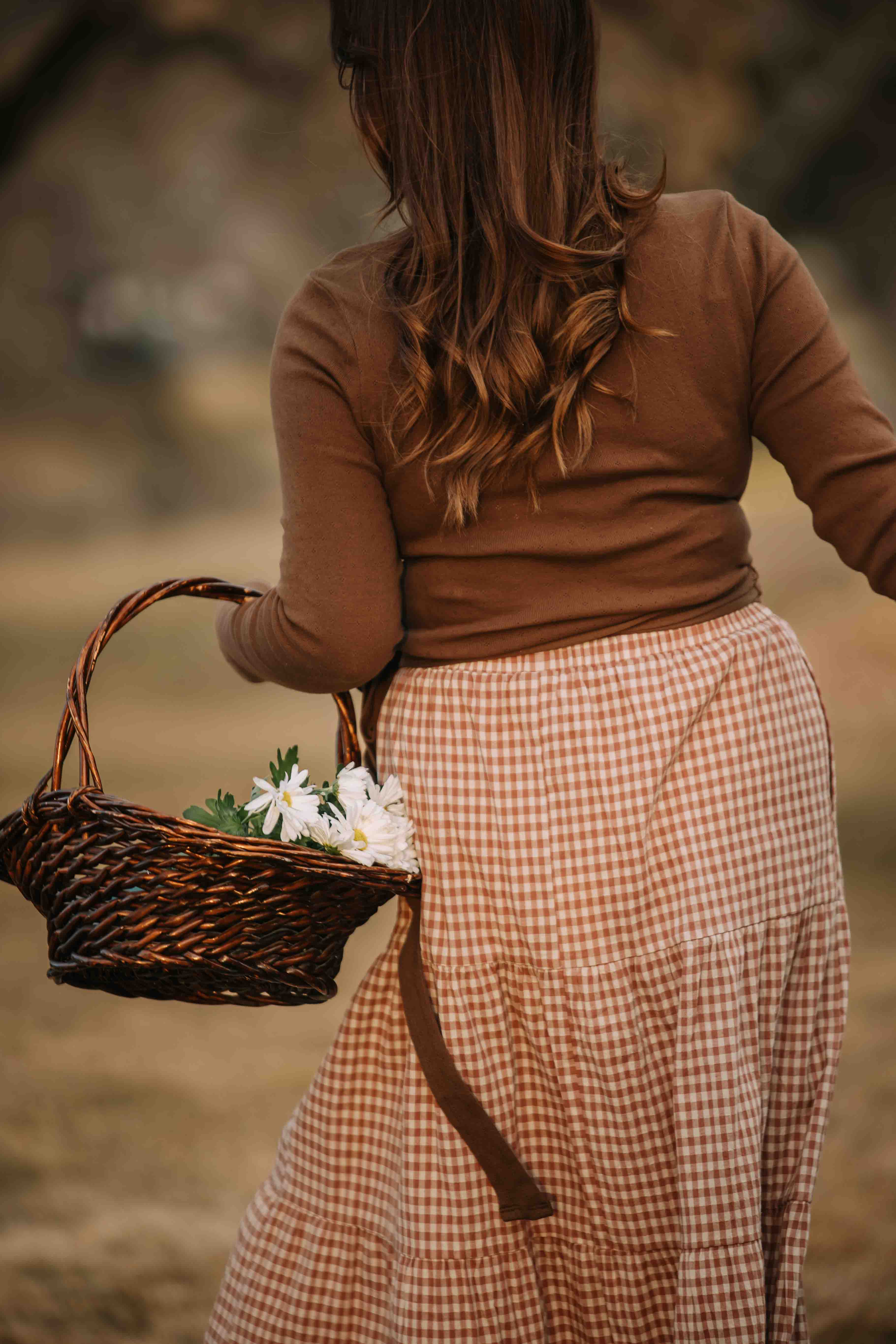 Serena wrap top--brown