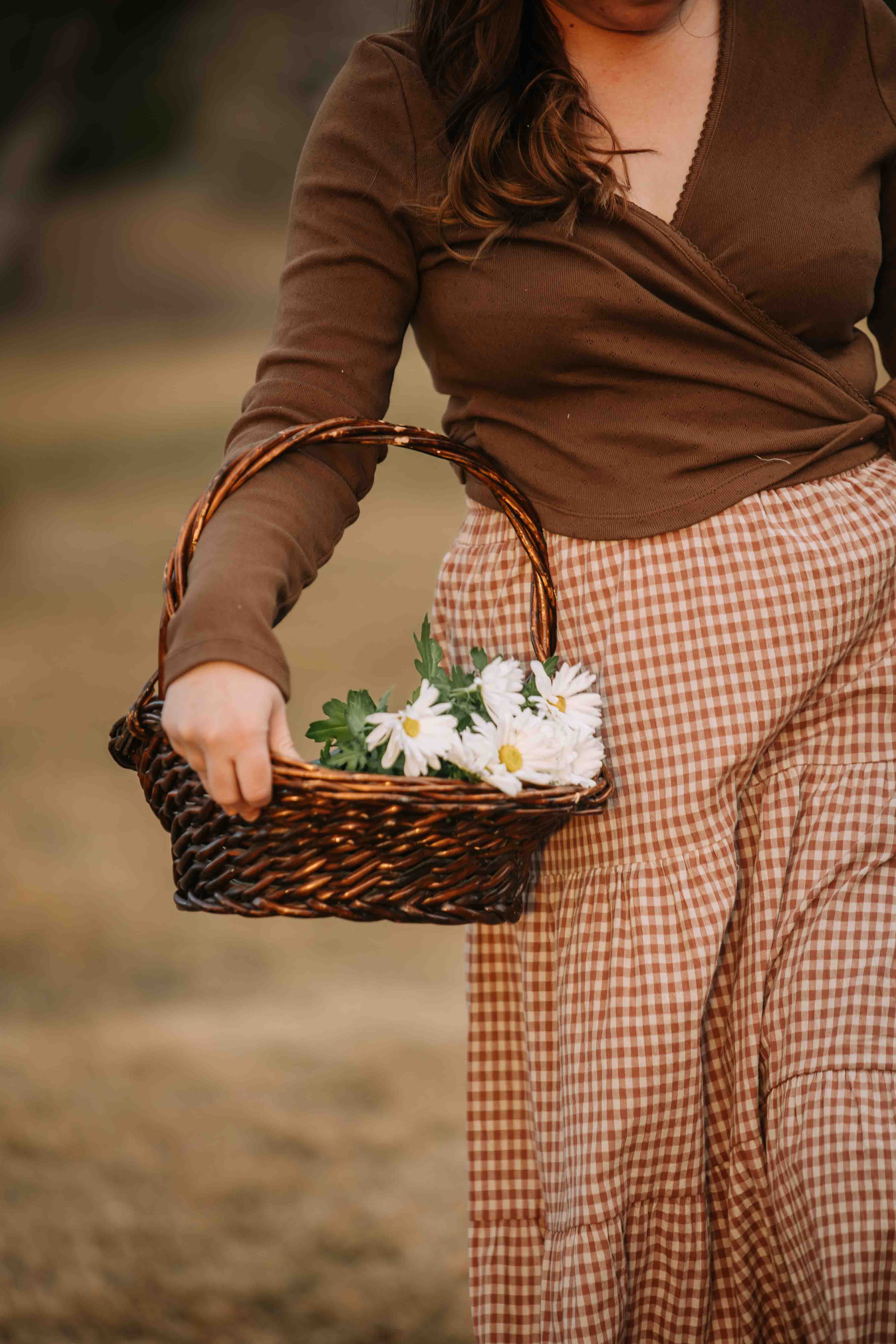 Serena wrap top--brown