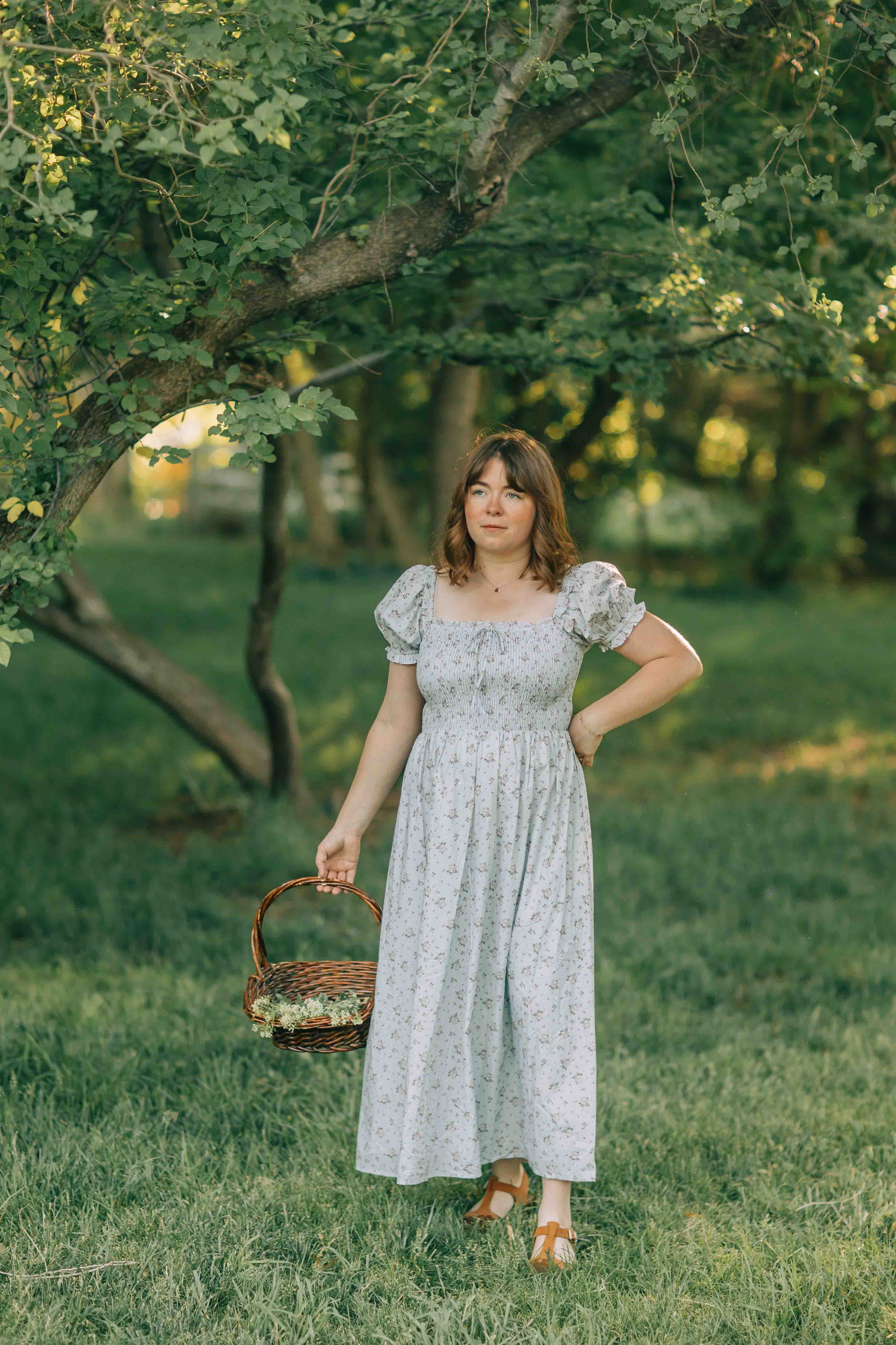 Sloane Dress--Light Blue Floral