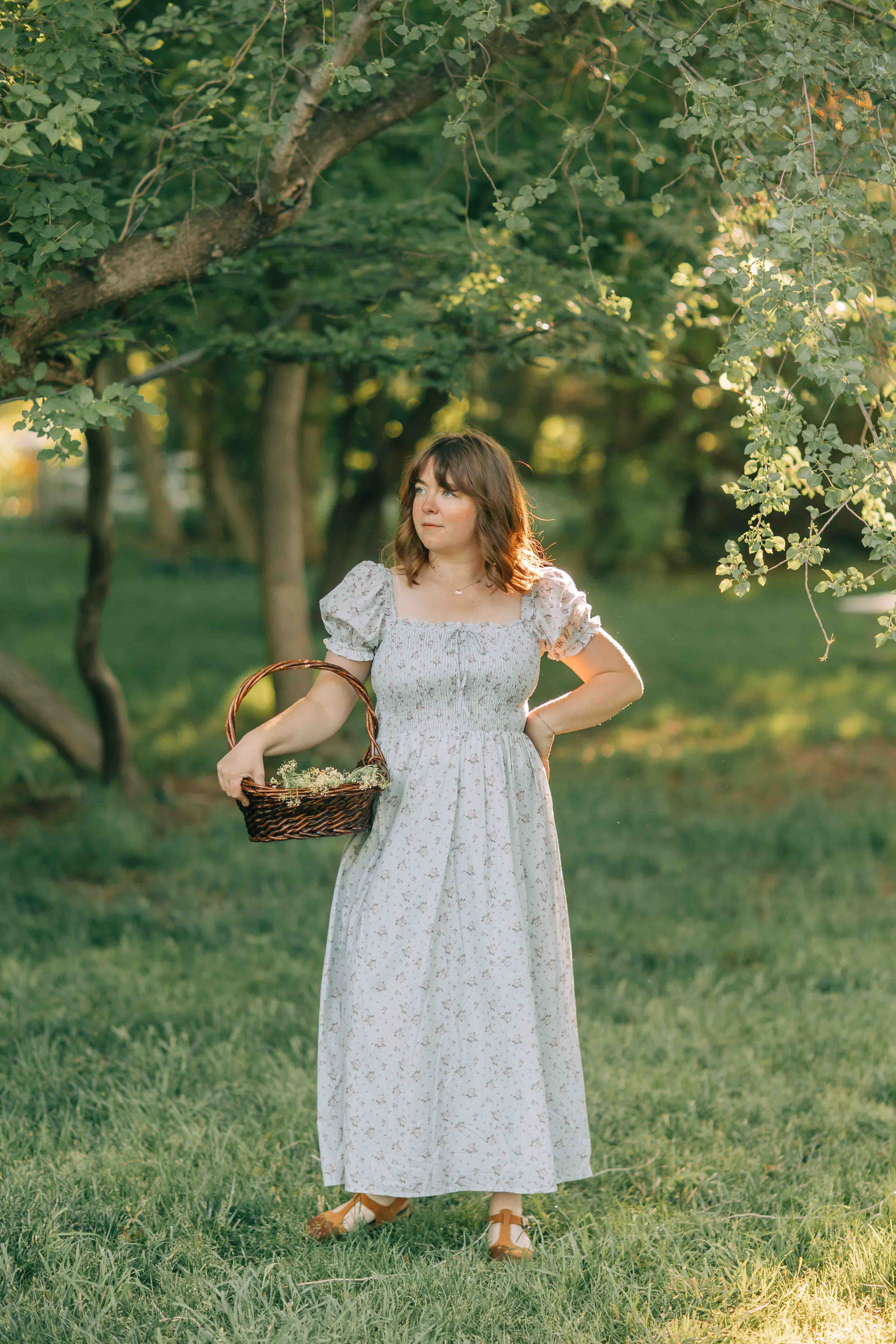 Sloane Dress--Light Blue Floral