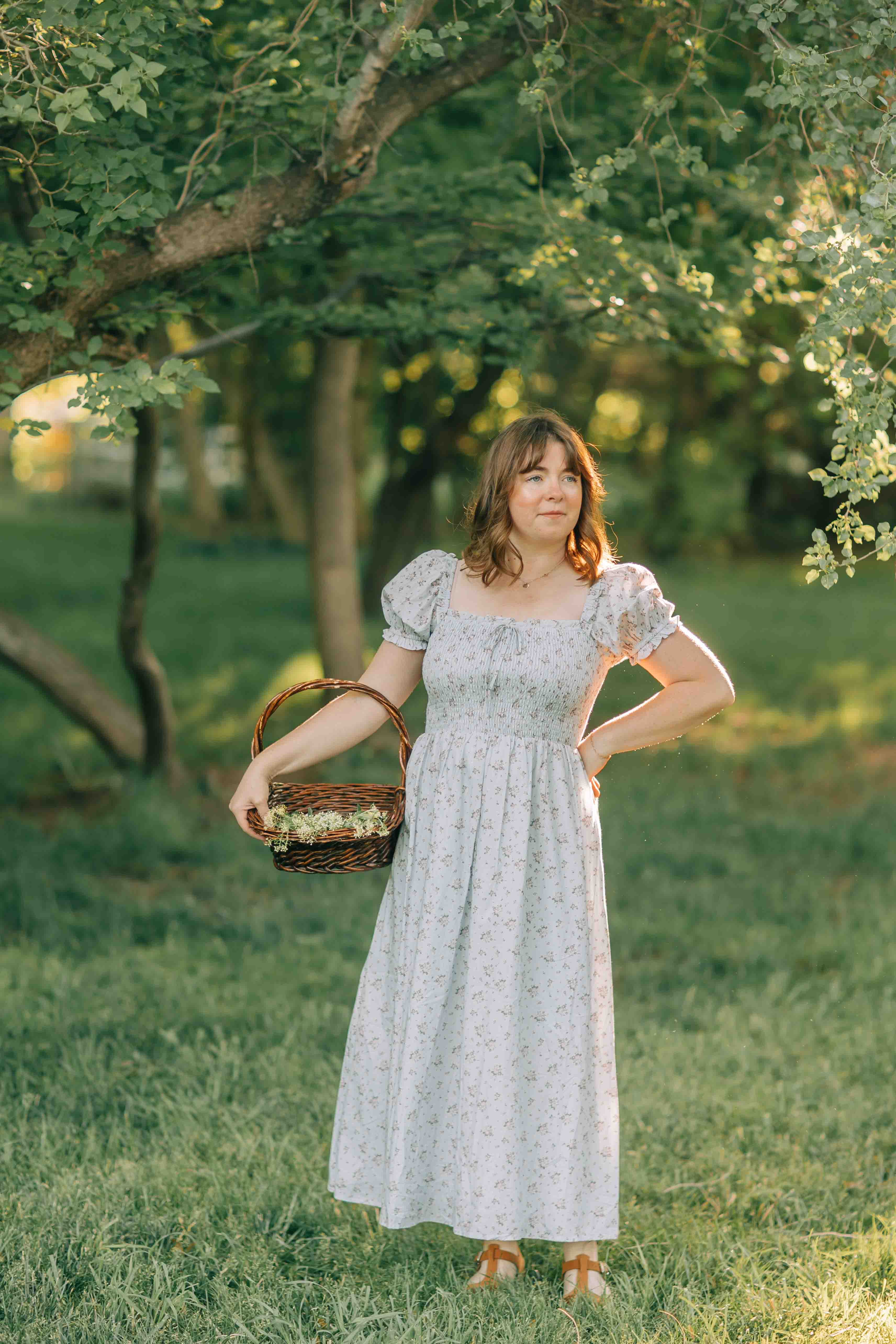 Sloane Dress--Light Blue Floral
