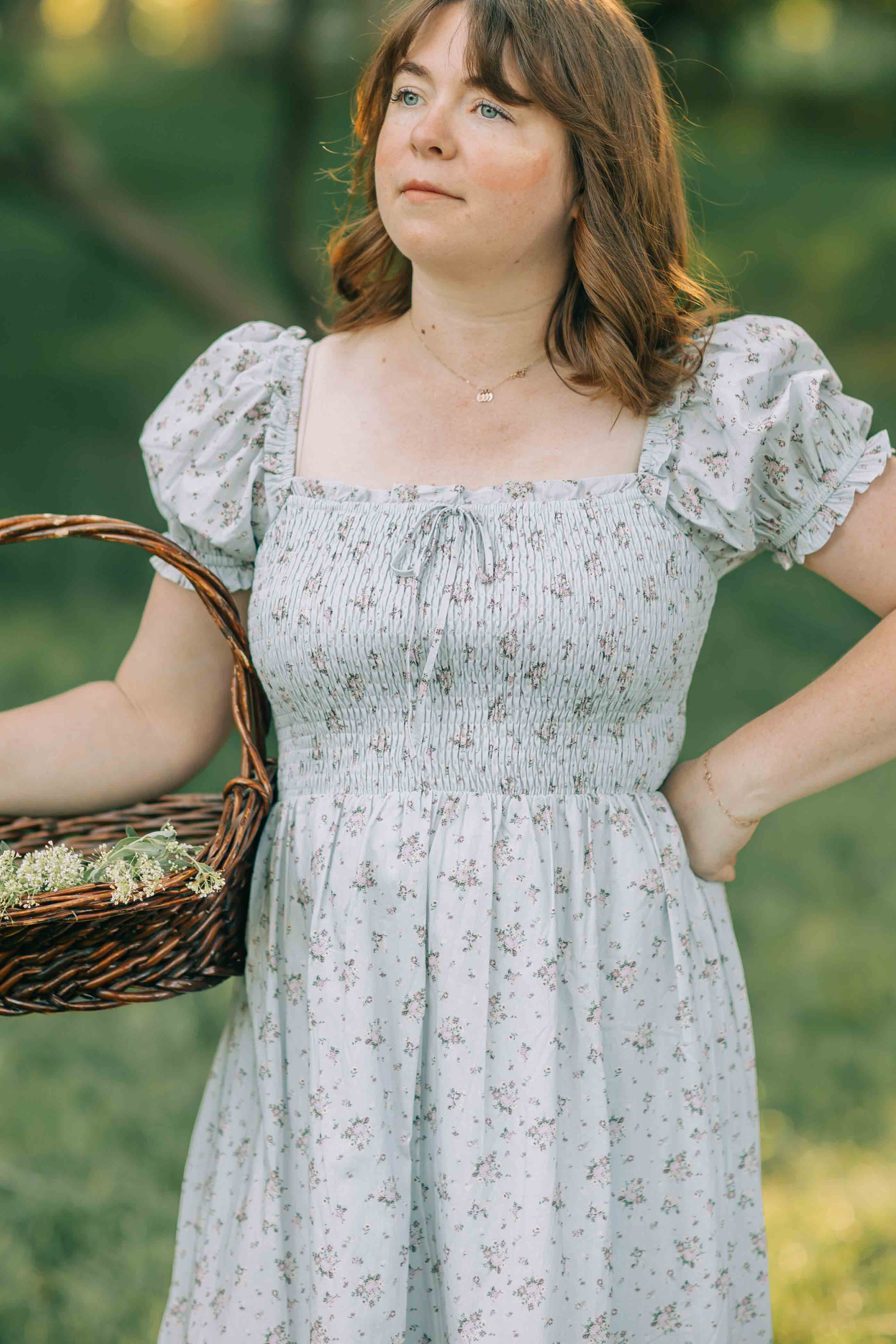 Sloane Dress--Light Blue Floral