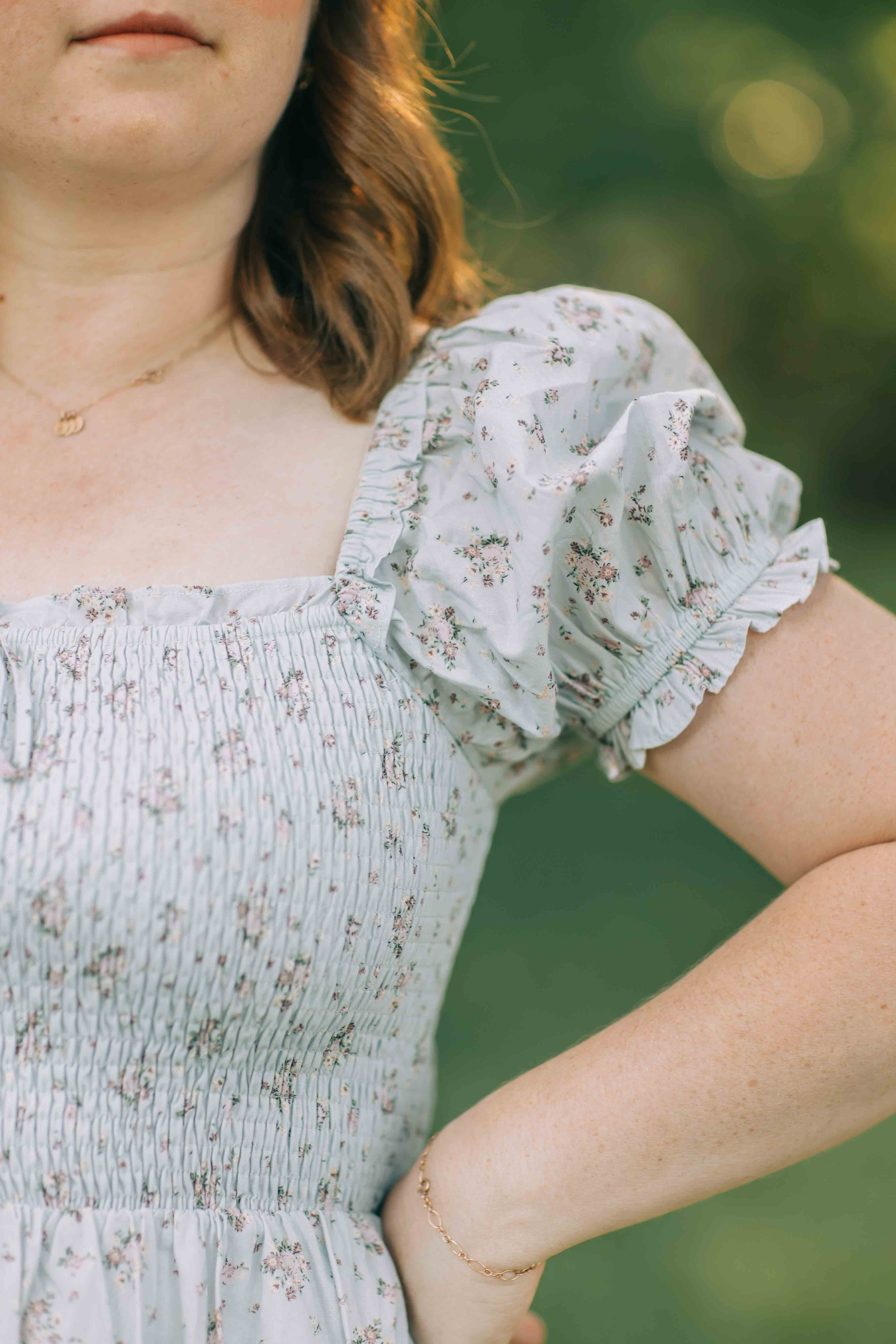 Sloane Dress--Light Blue Floral