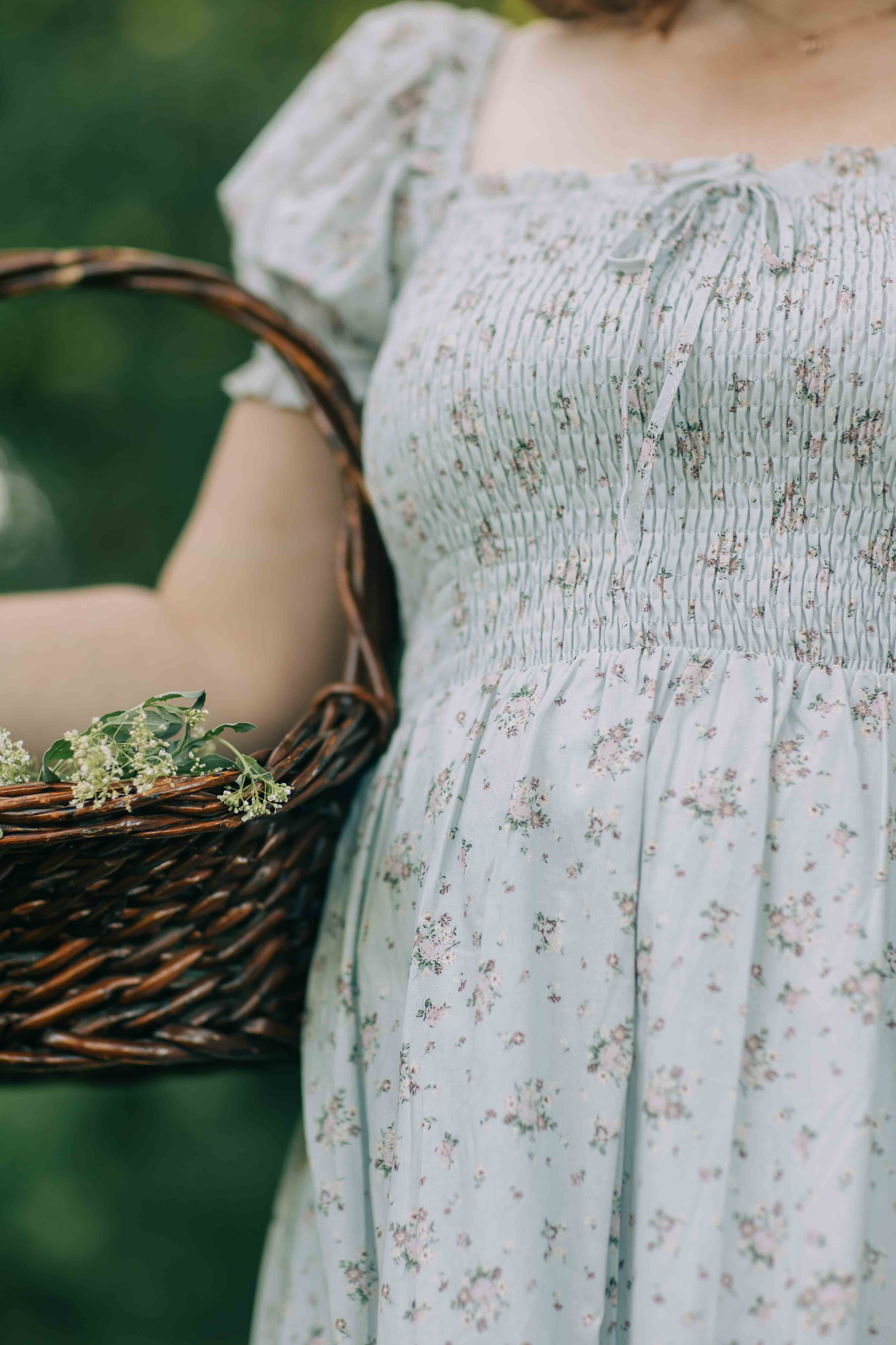 Sloane Dress--Light Blue Floral